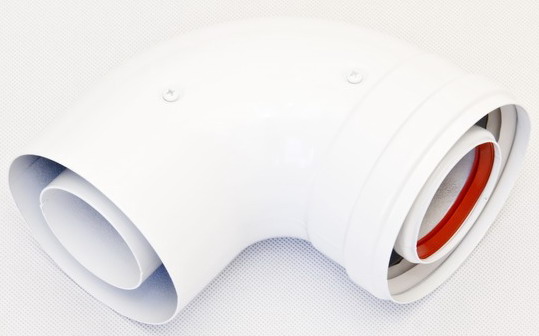 Коаксиальное колено Ariston 90 60/100 арт 3318003