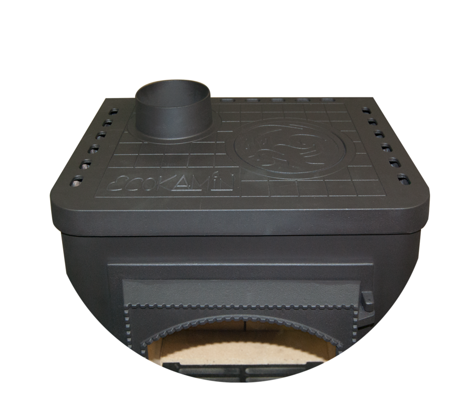 Печи-камины ECOKAMIN БАВАРИЯ Оптима чугун с плитой